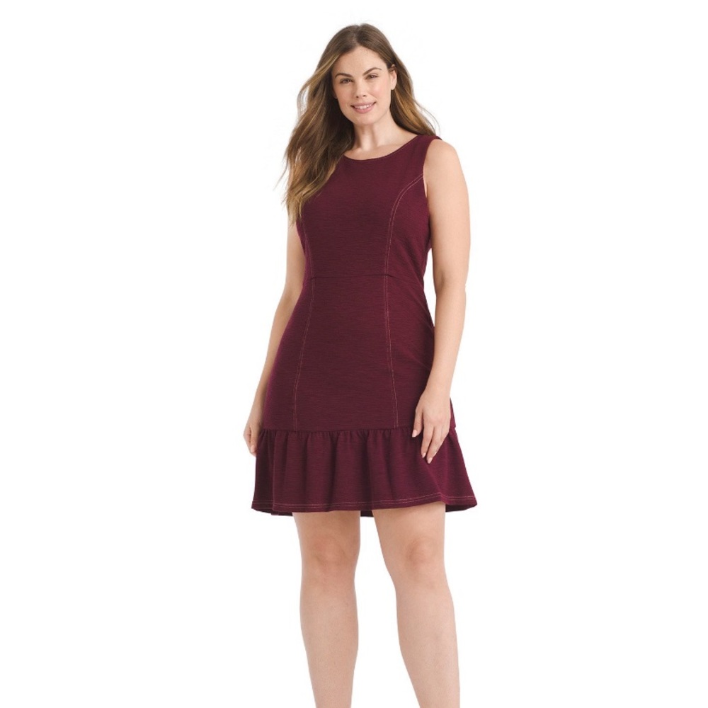 Flounce hem dress